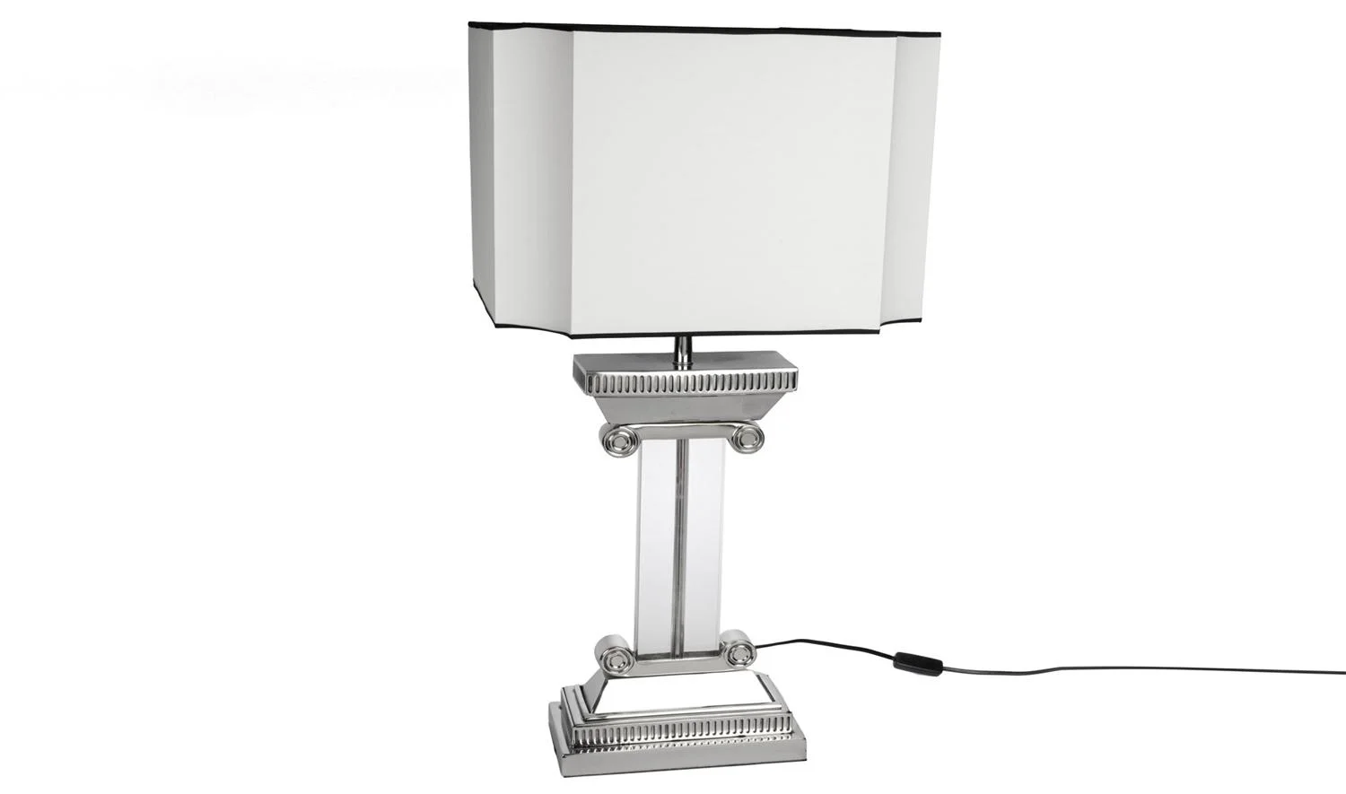 Gümüş Kristal Beyaz Şapkalı Abajur