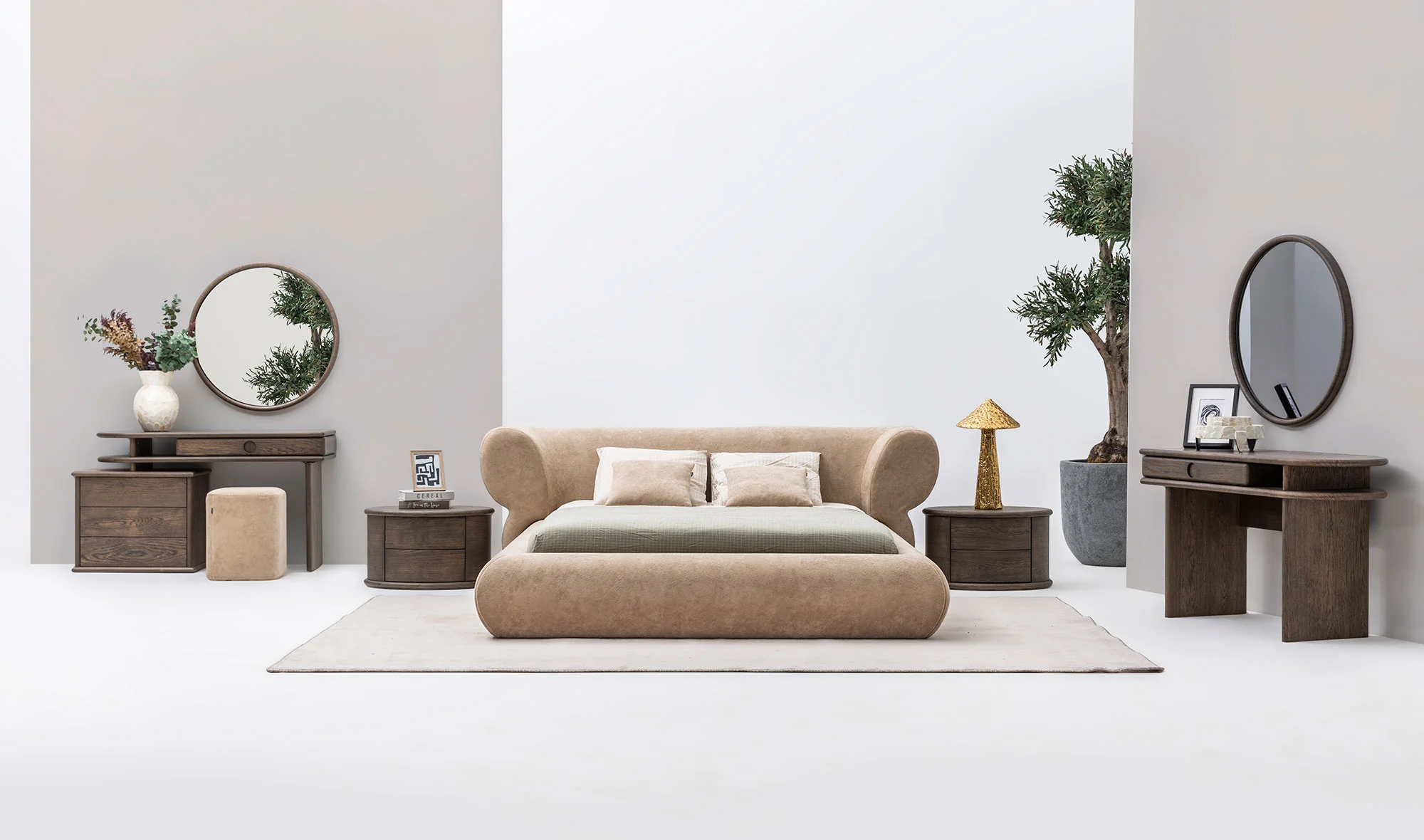 Karyola + Şifonyer + 2 Komodin