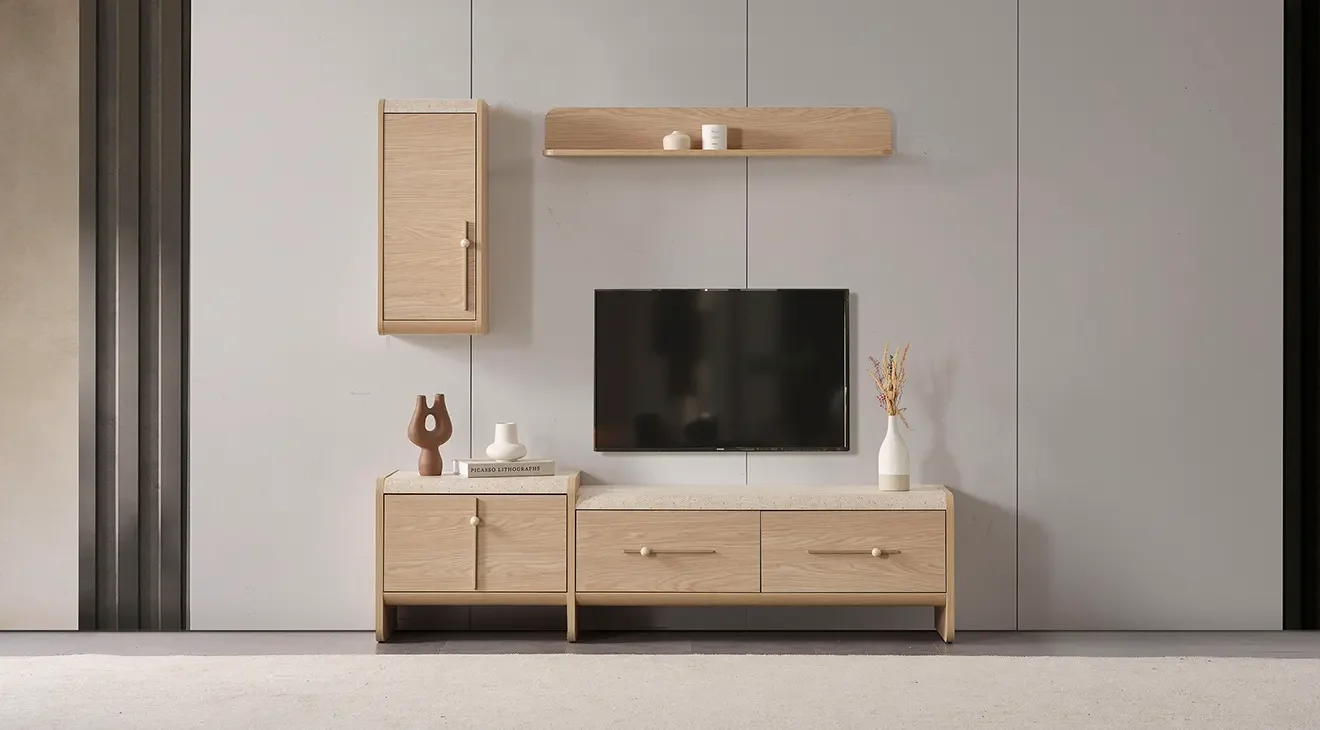 Hazal Ahşap Ayaklı Tv Ünitesi