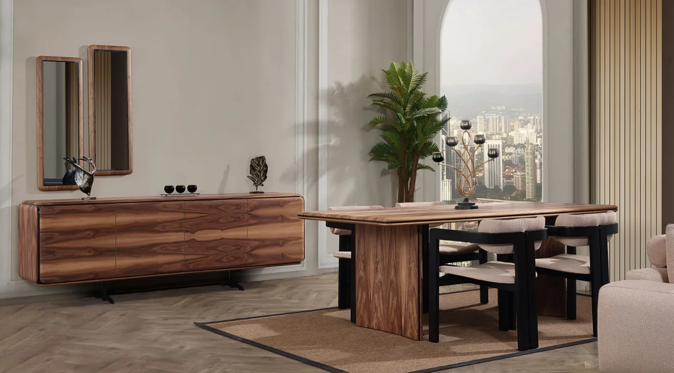 Hema Plus Ceviz Yemek Odası Takımı