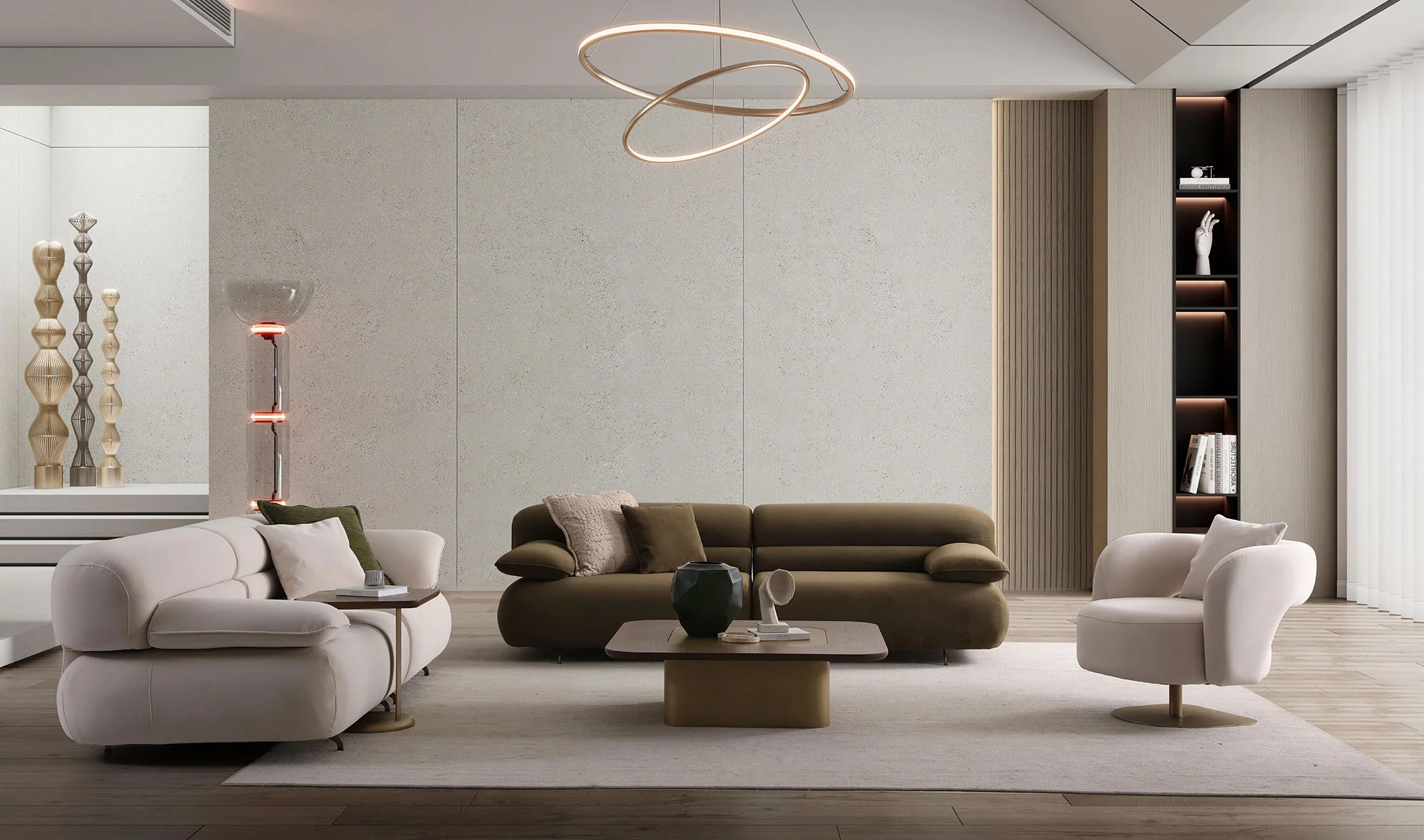 İki Üçlü Koltuk (yataklı) + Bir Tekli Koltuk