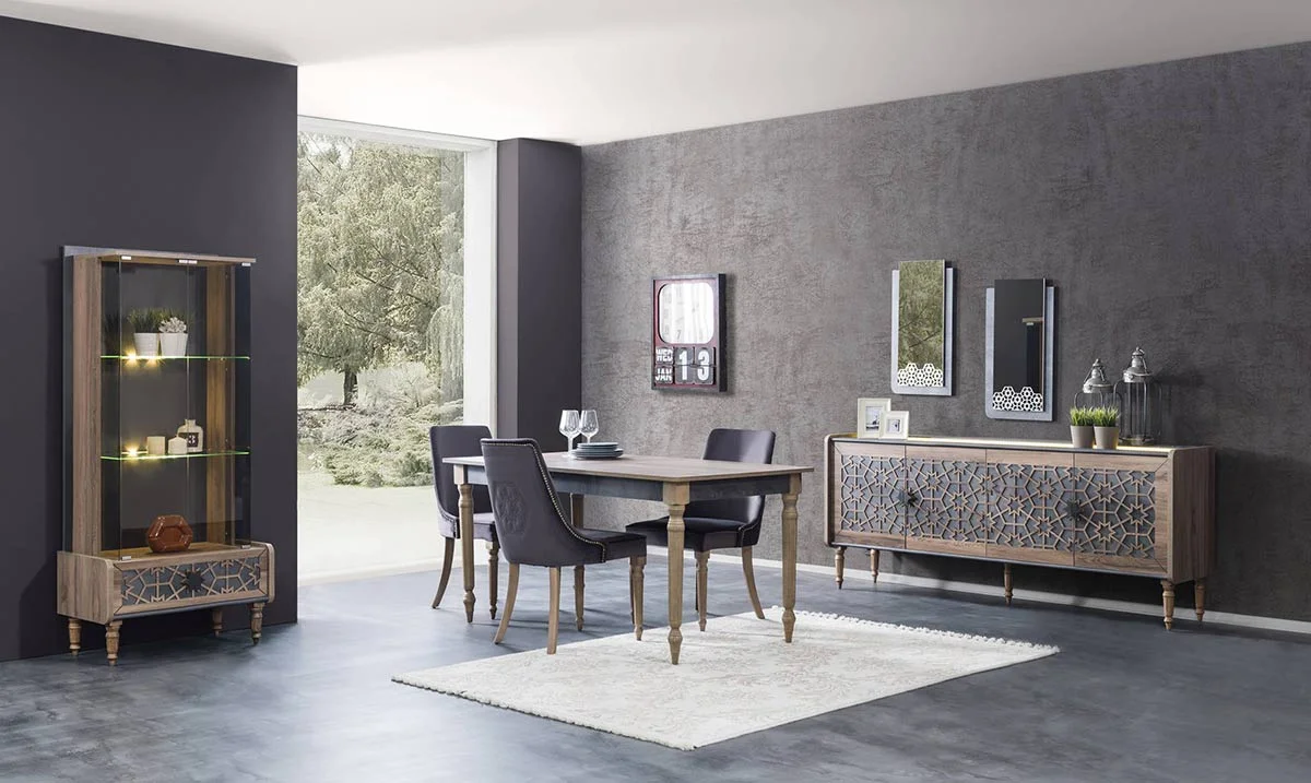 Hünkar Ahşap Ayaklı Yemek Odası Takımı