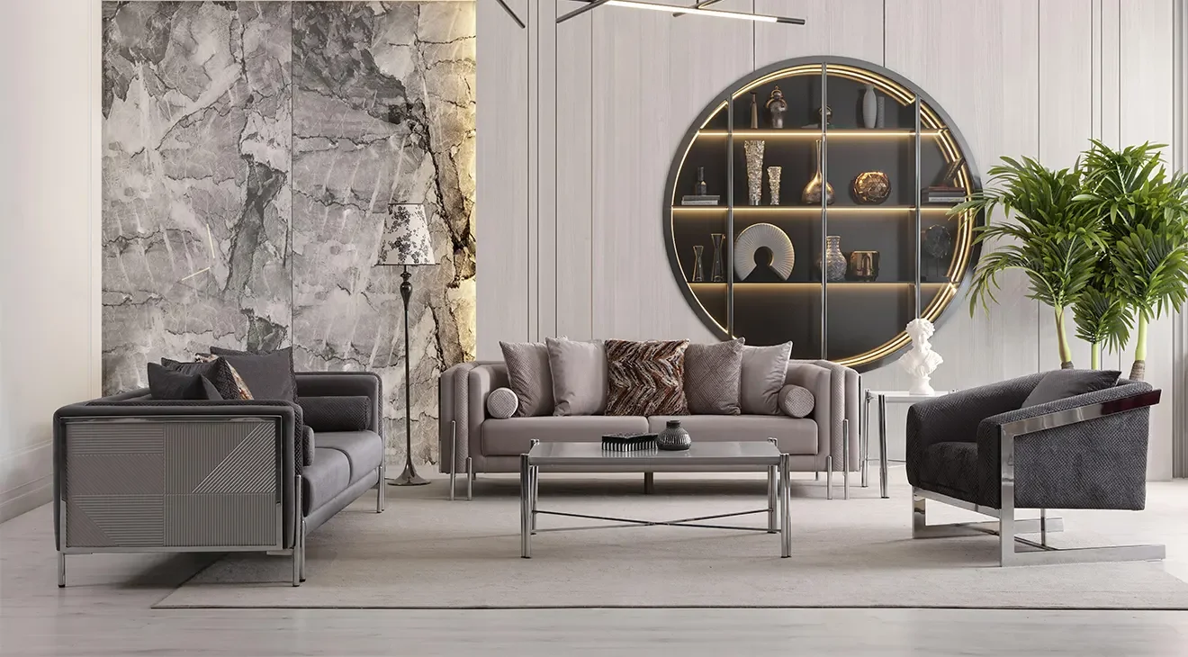 Hürrem Metal Ayaklı Koltuk Takımı