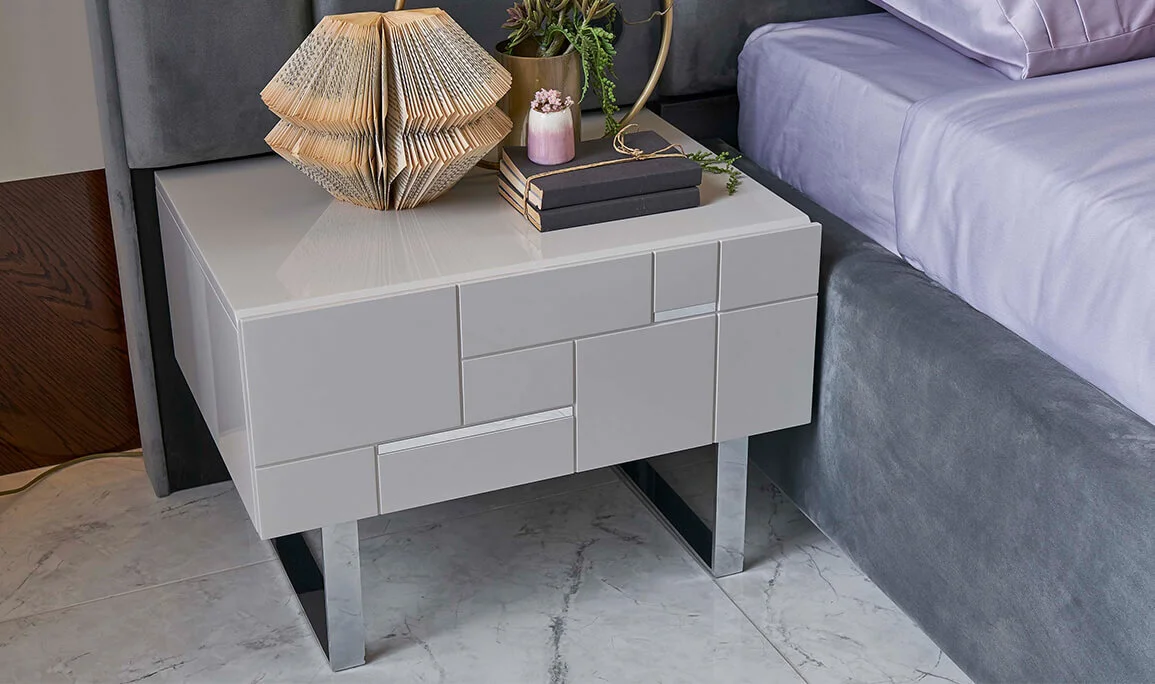 Ibiza Silver Nightstand