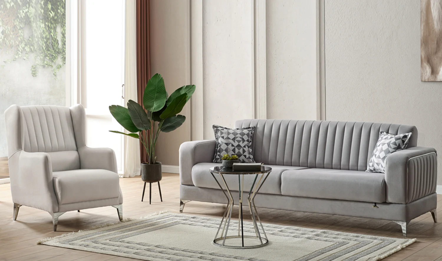 İki Üçlü Koltuk (yataklı) + Bir Tekli Koltuk