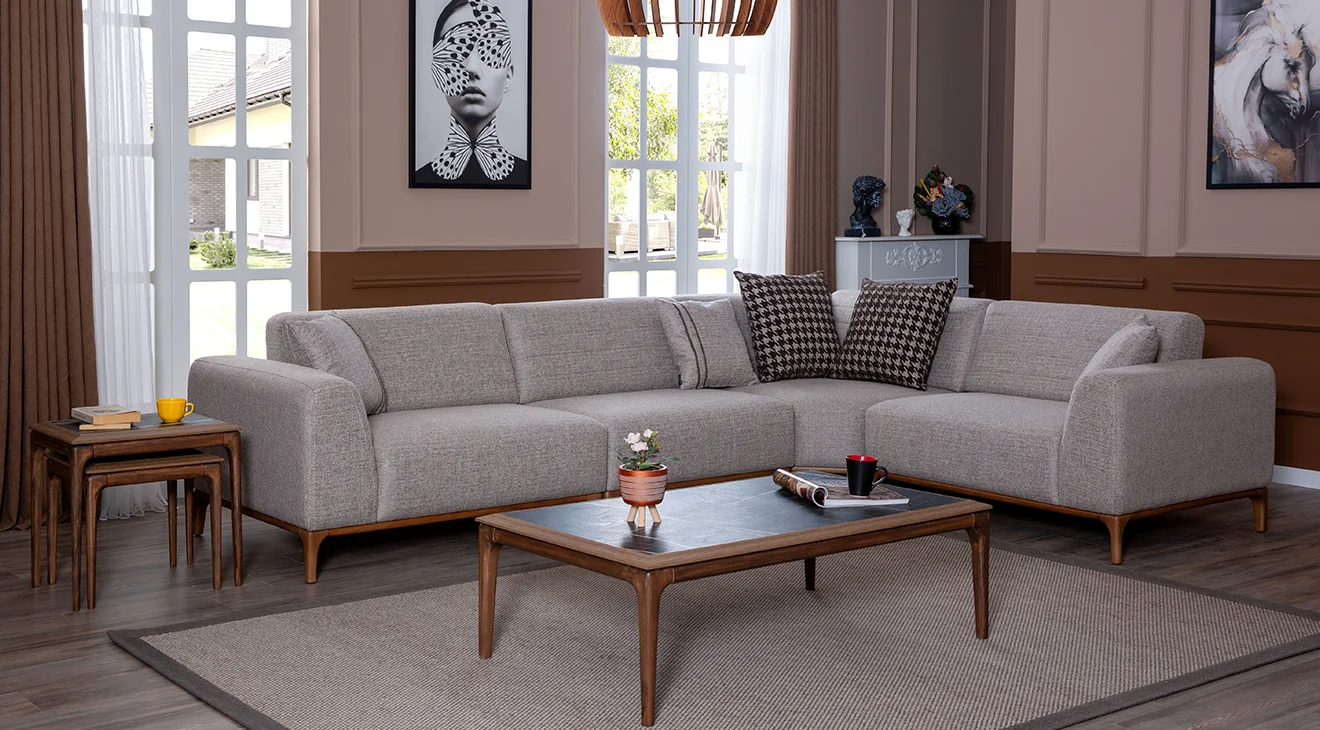 İnci Yataklı Köşe Koltuk Takımı