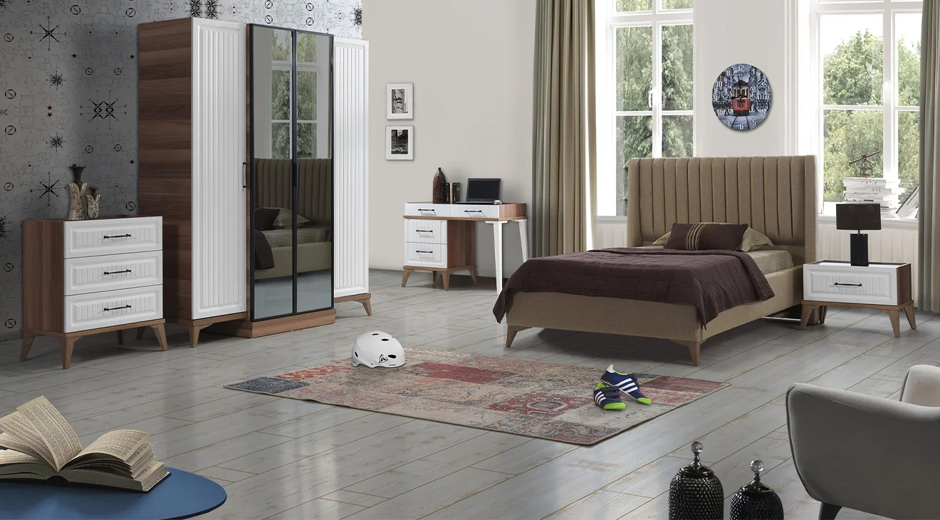 İpek 4 Kapaklı Genç Odası Takımı