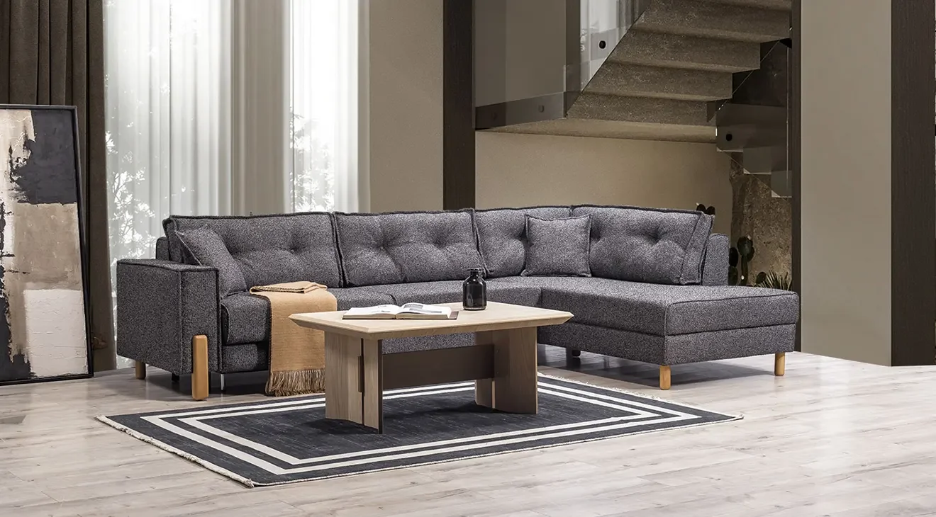 İpek Yataklı Sandıklı Köşe Koltuk Takımı