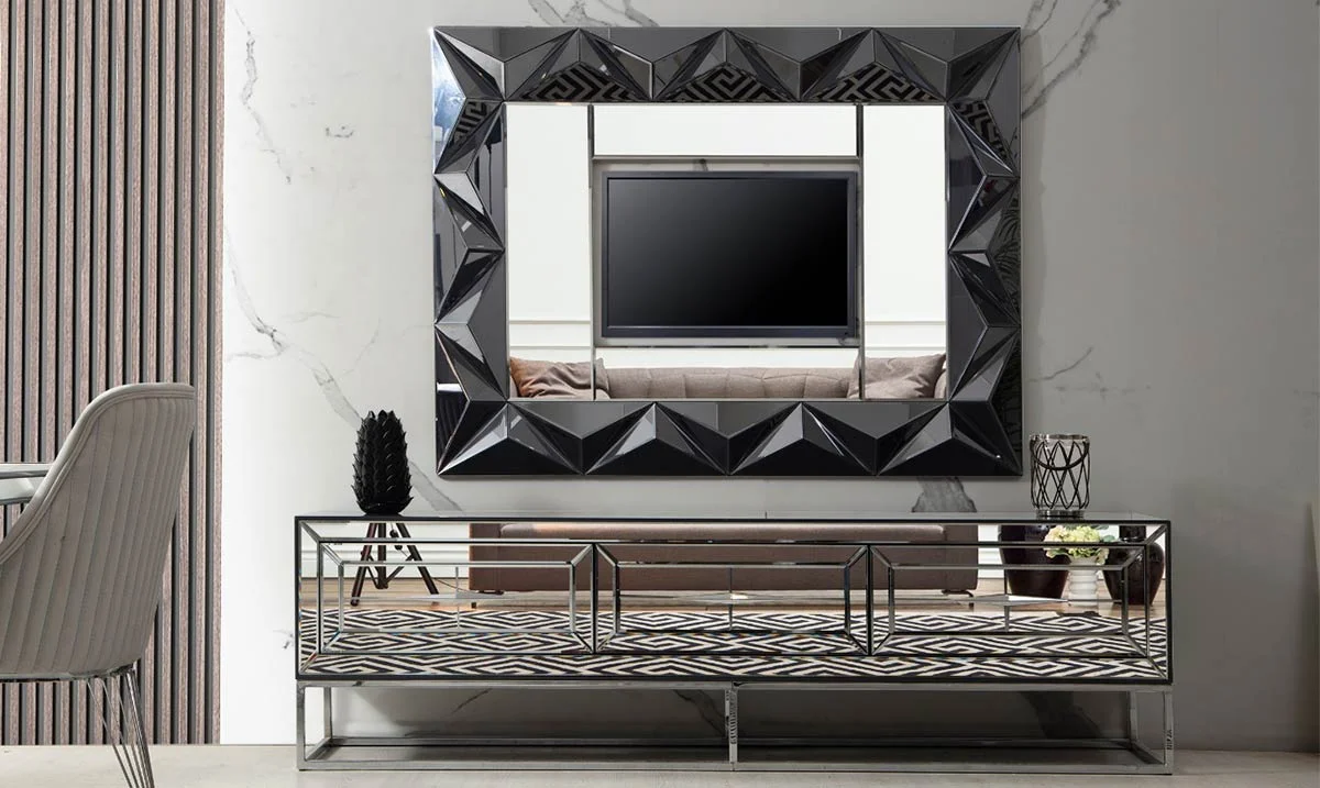 Jaguar Aynalı Metal Ayaklı Tv Ünitesi