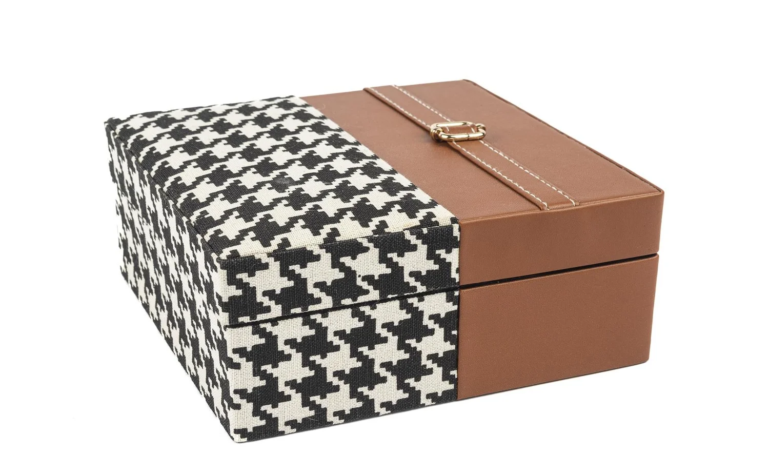 Kahve Deri Takı Kutusu