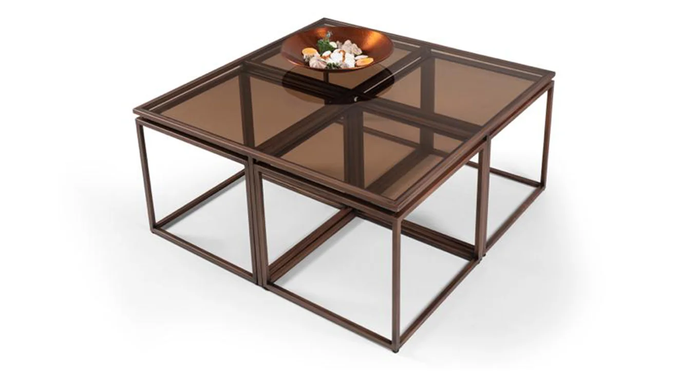 Kante Metal Ayaklı 4+1 Orta Sehpa