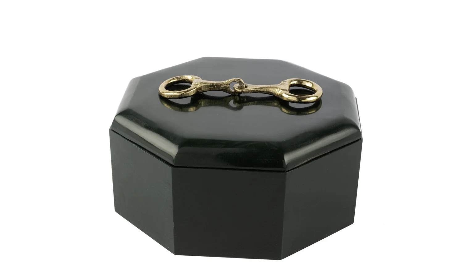 Koyu Yeşil Gold Kulplu Kutu