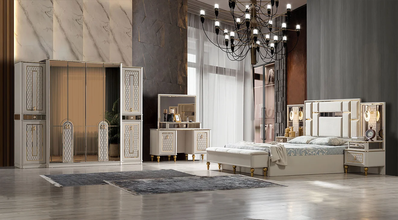 Kristal 6 Kapaklı Yatak Odası Takımı