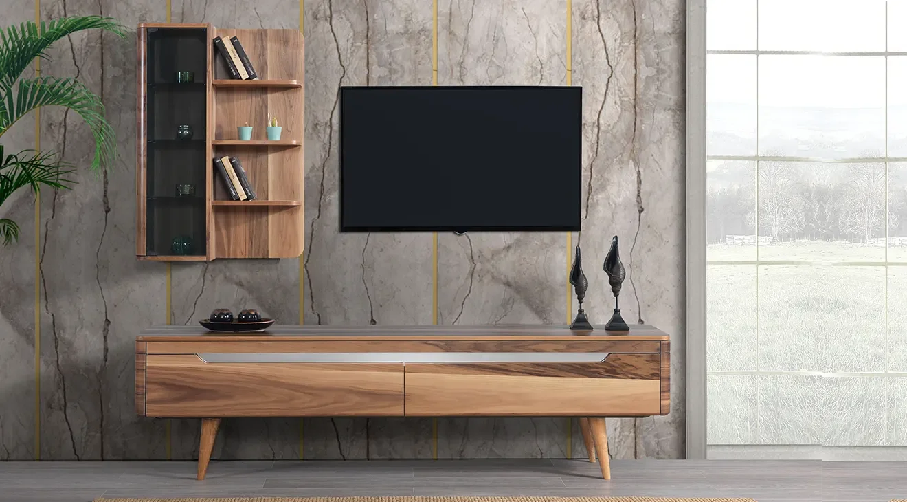 Kudüs Ahşap Ayaklı Tv Ünitesi