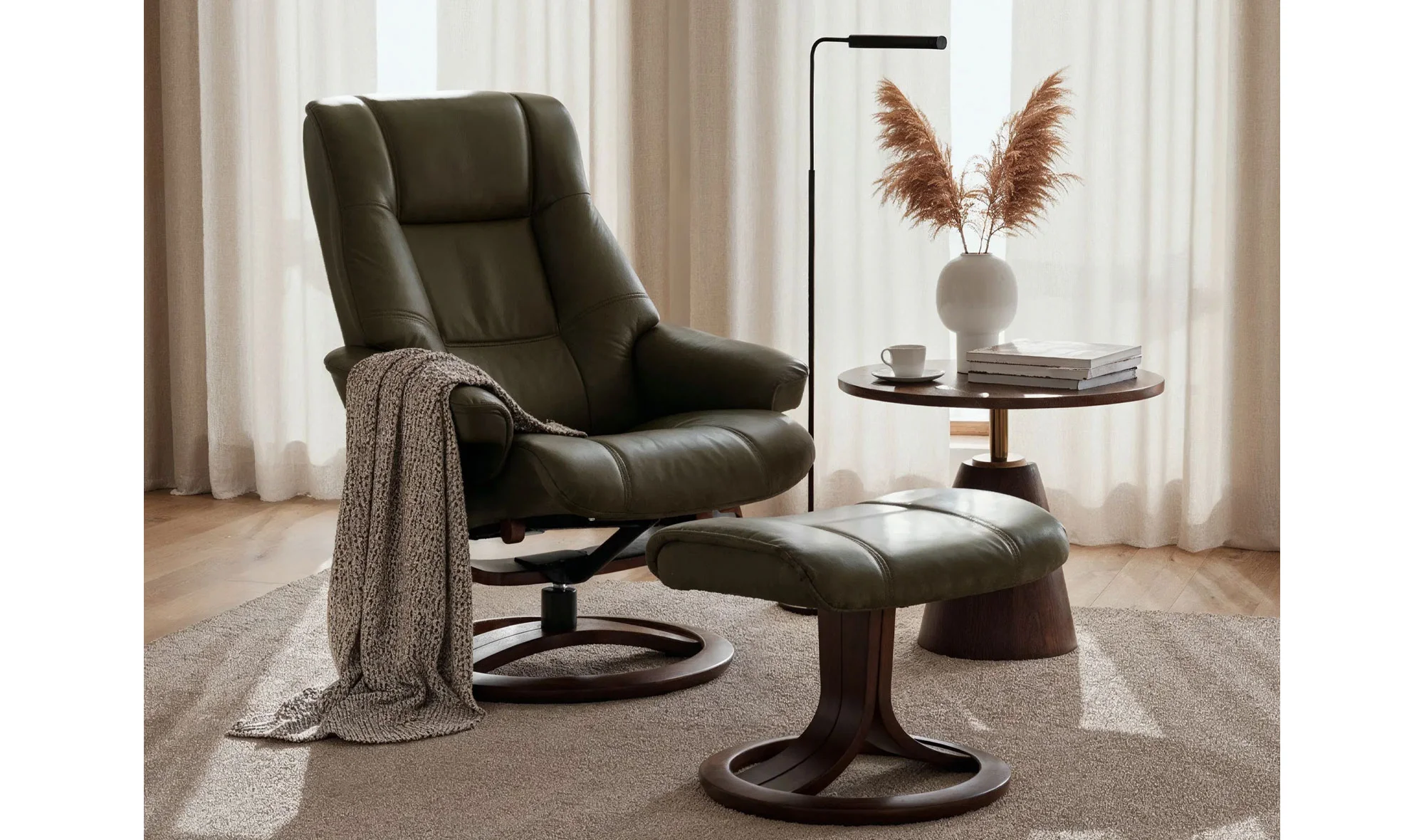 La-Z Boy Grand Roslin Medium Olive Koltuk