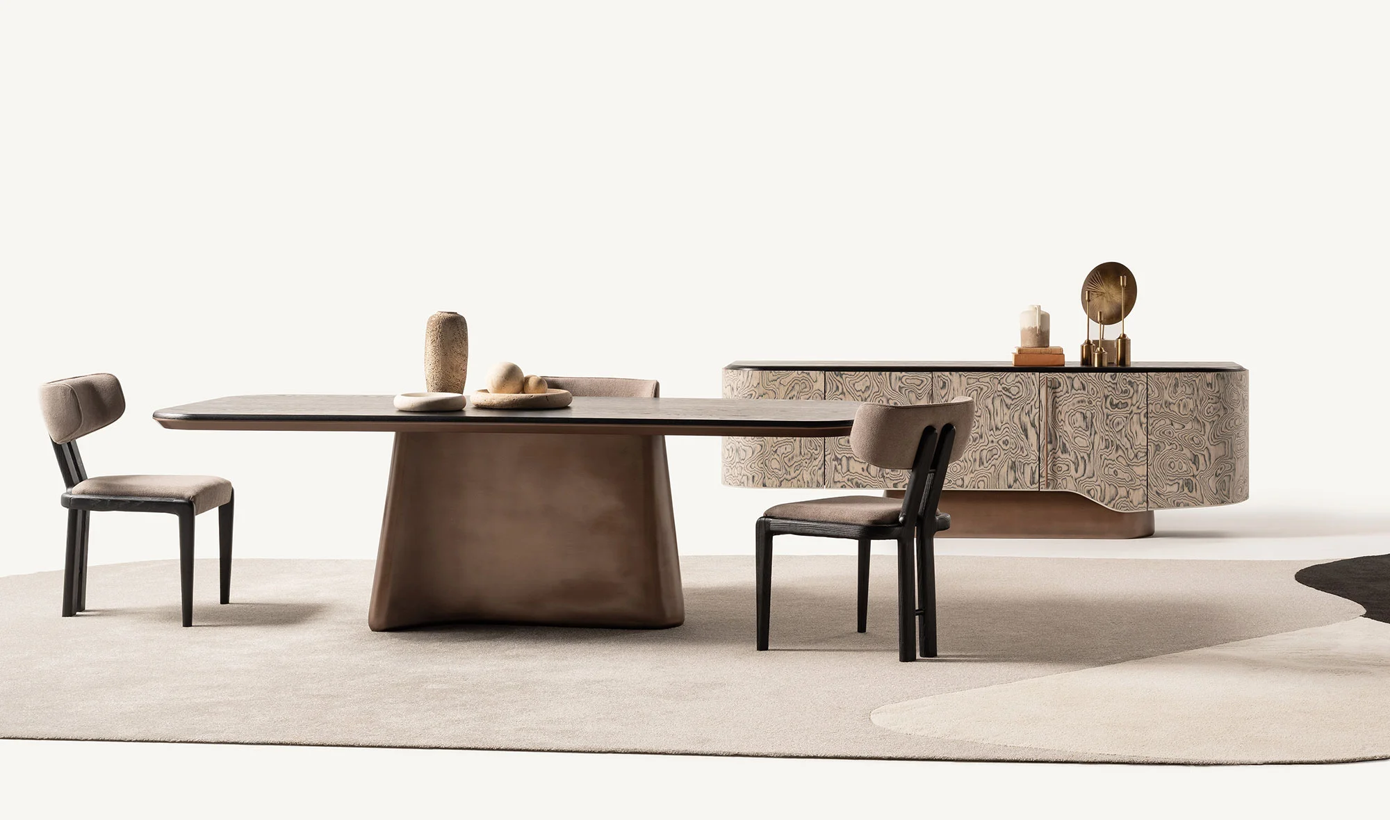 Konsol + Yemek masası + 6 sandalye