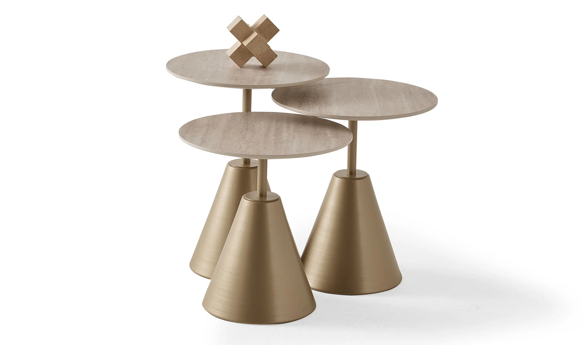 Levora Zigon Sehpa - Traverten