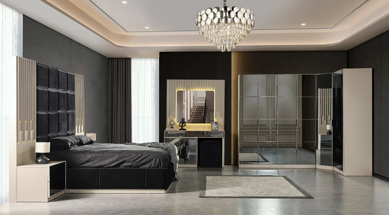 Lexus Köşe Dolaplı Yatak Odası Takımı