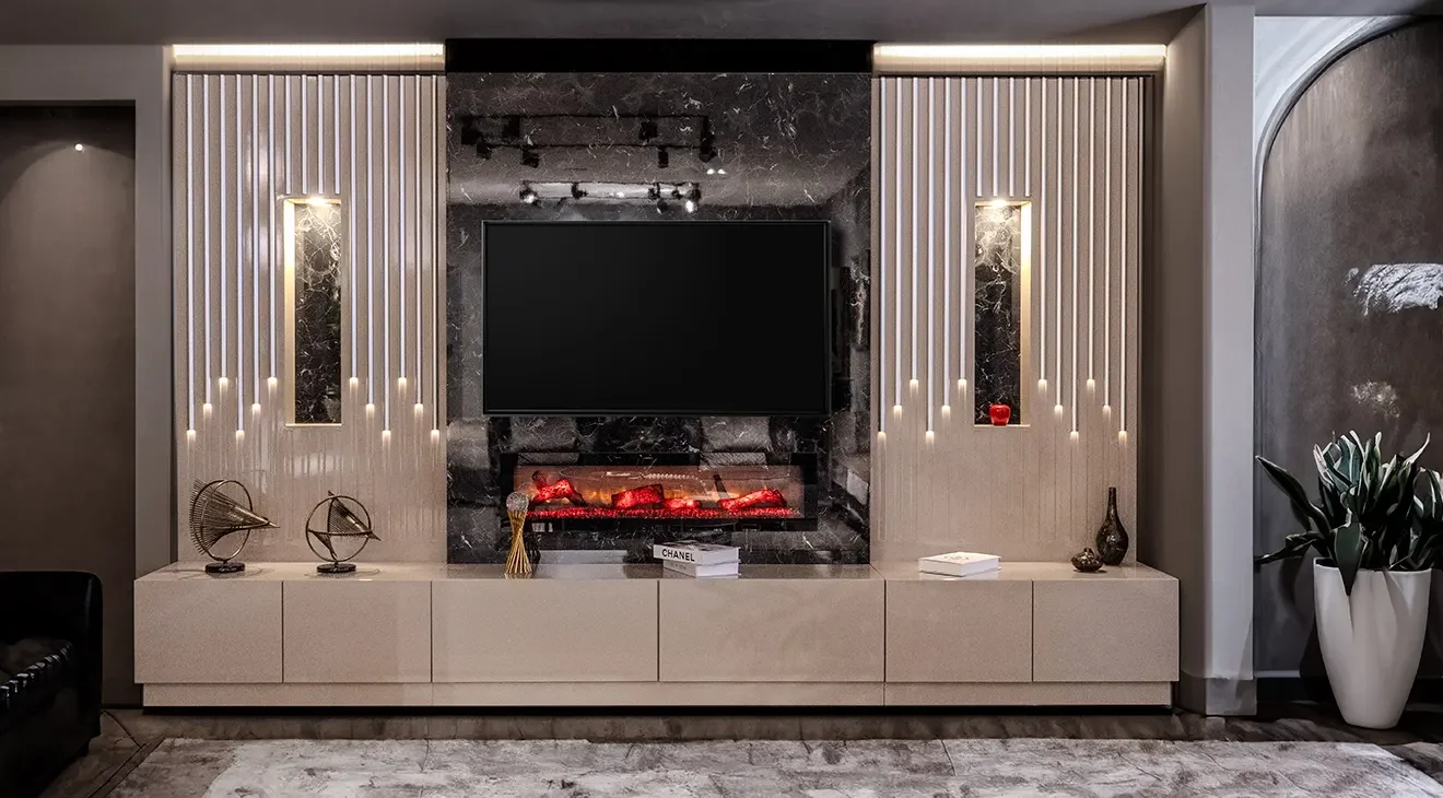 Lexus Şömineli Tv Ünitesi