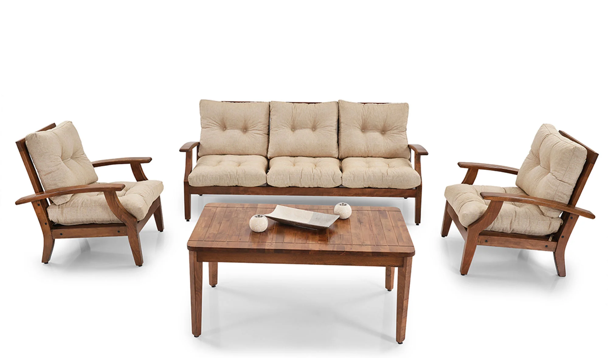 Üçlü Koltuk + İki Tekli Koltuk + Sehpa