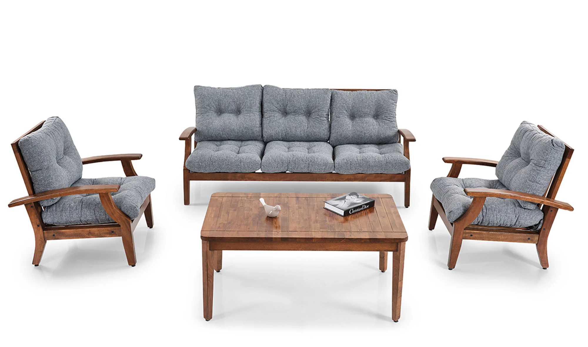 Üçlü Koltuk + İki Tekli Koltuk + Sehpa