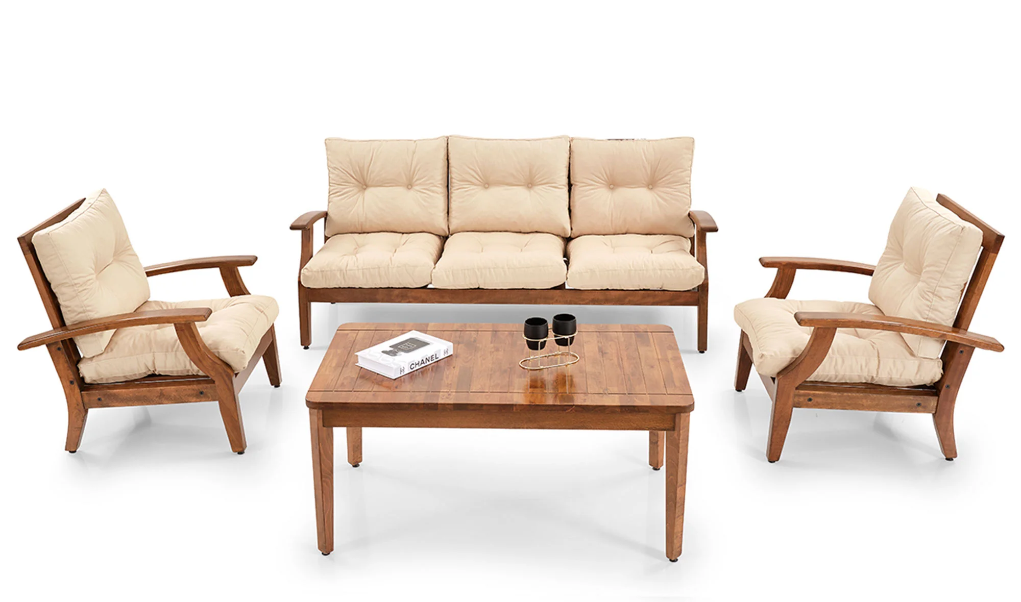 Üçlü Koltuk + İki Tekli Koltuk + Sehpa