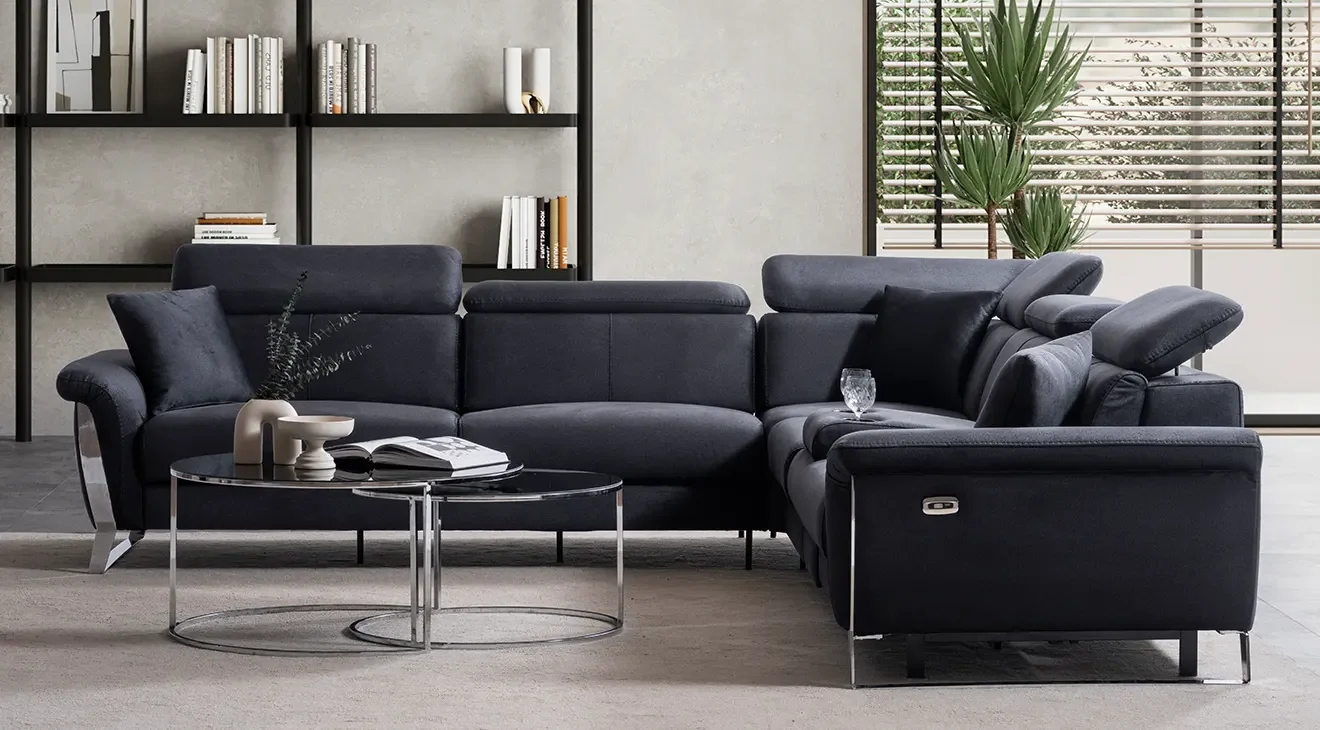 Line Metal Ayaklı Köşe Koltuk Takımı