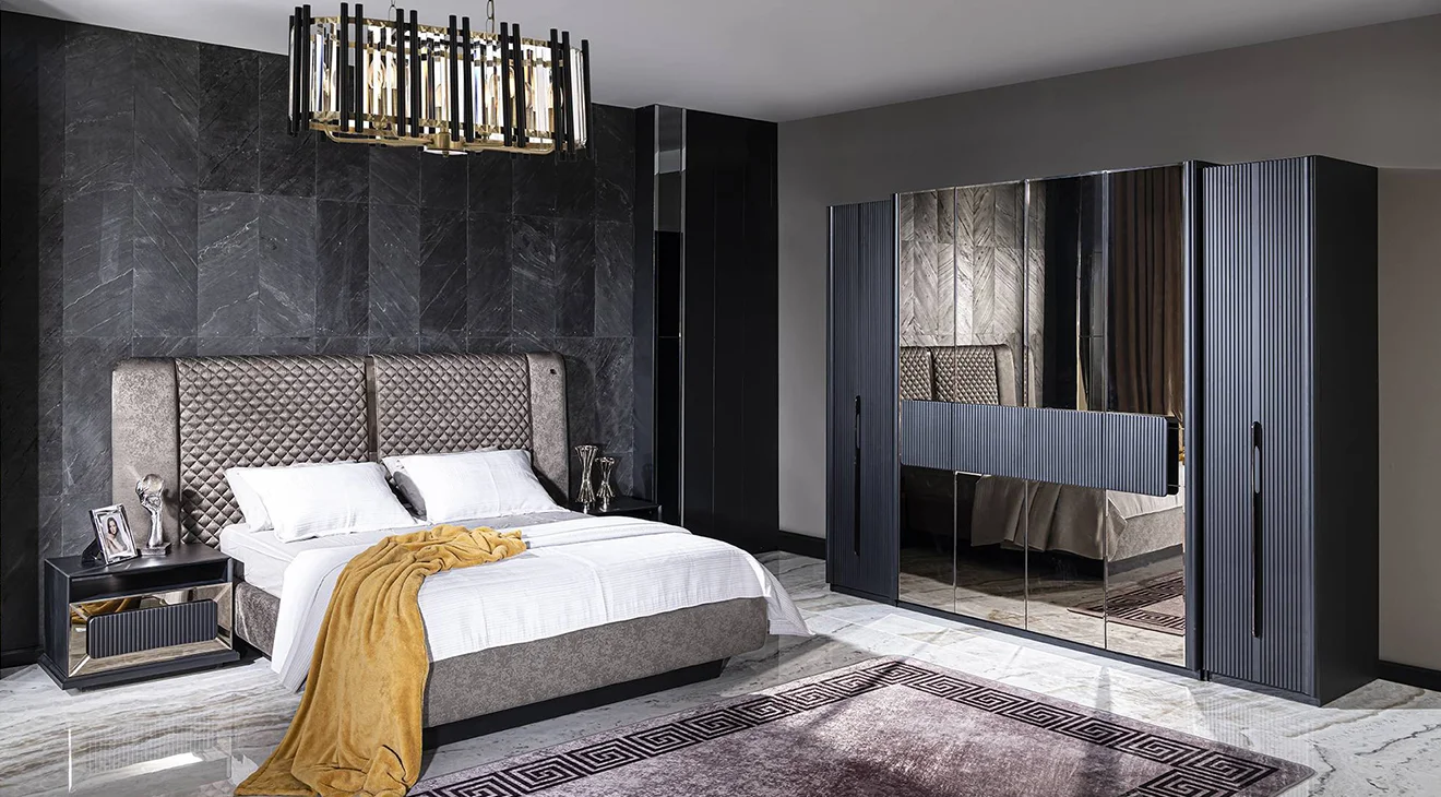 Lion Akordiyon Kapaklı Yatak Odası Takımı