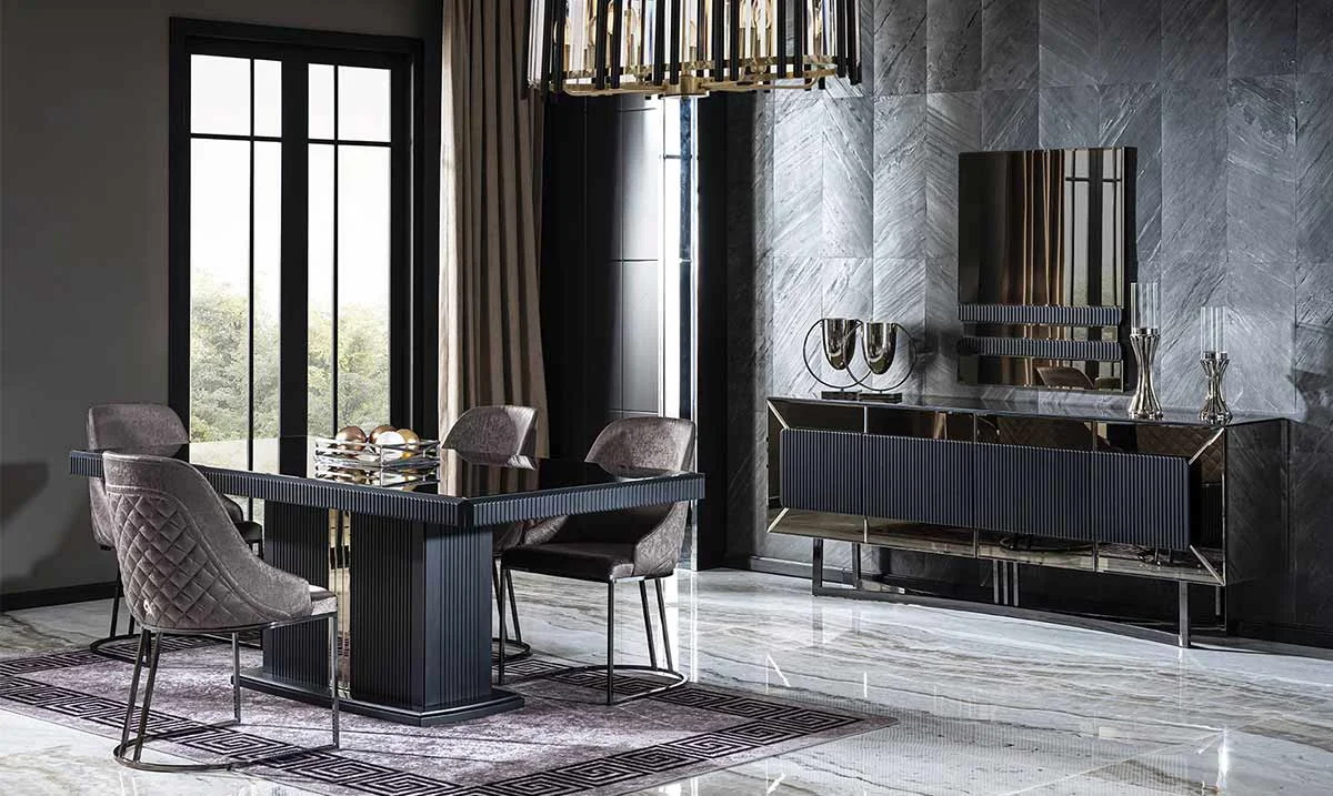 Lion Metal Ayaklı Yemek Odası Takımı