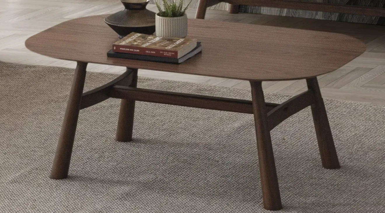 Lizbon Ahşap Ayaklı Orta Sehpa