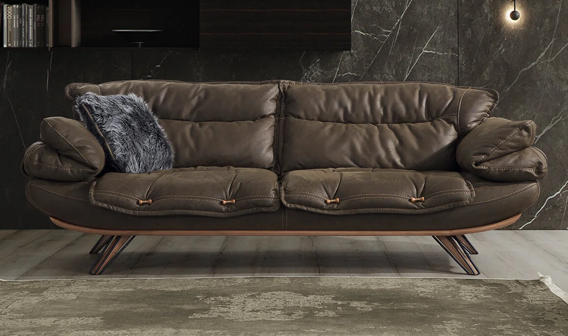 Lizbon Green Three-Seat Sofa