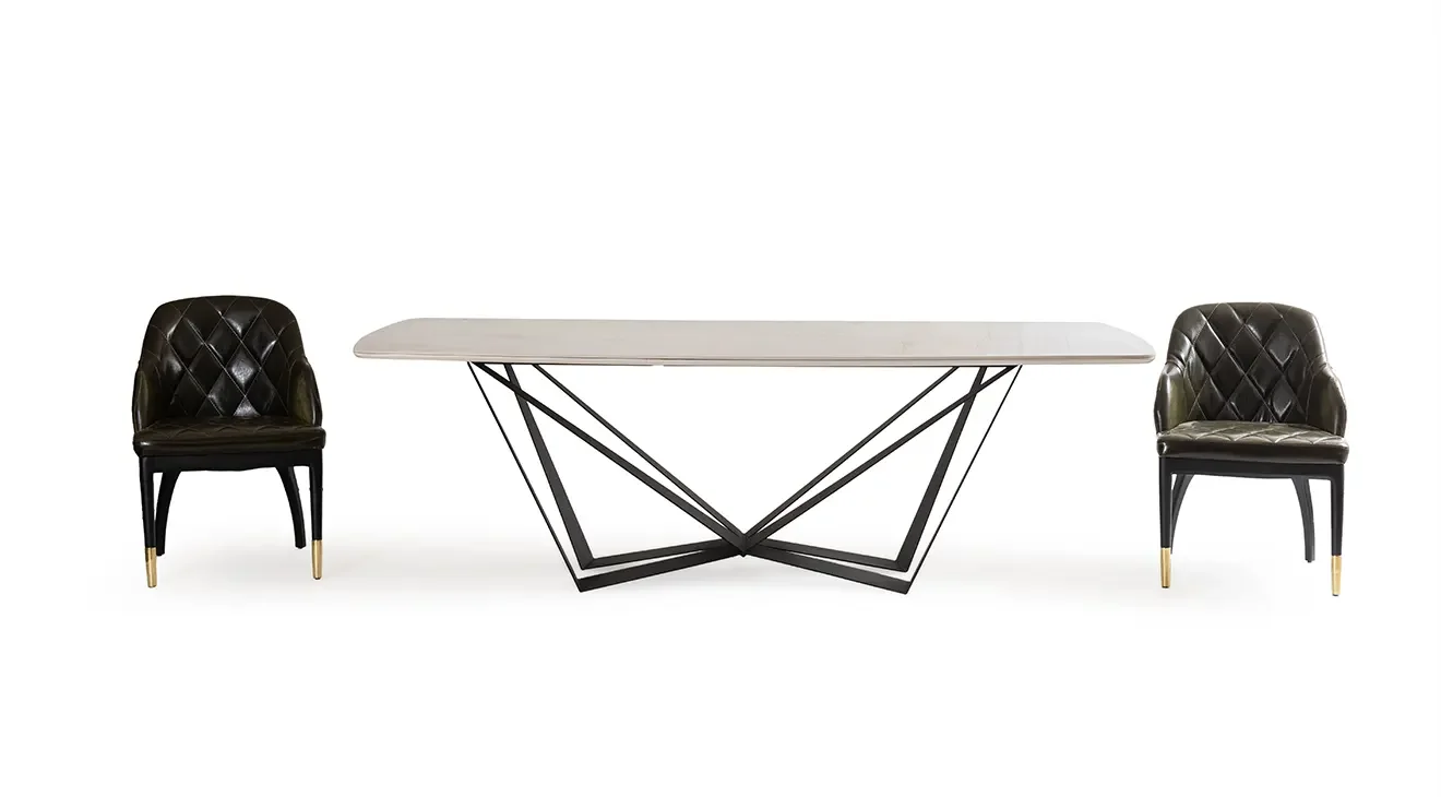 Lizza Metal Ayaklı Seramik Masa