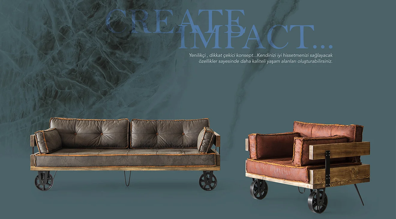 Loft Vintage Koltuk Takımı