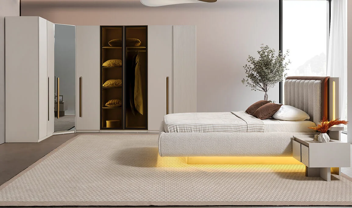 Lufian Corner Bedroom Set