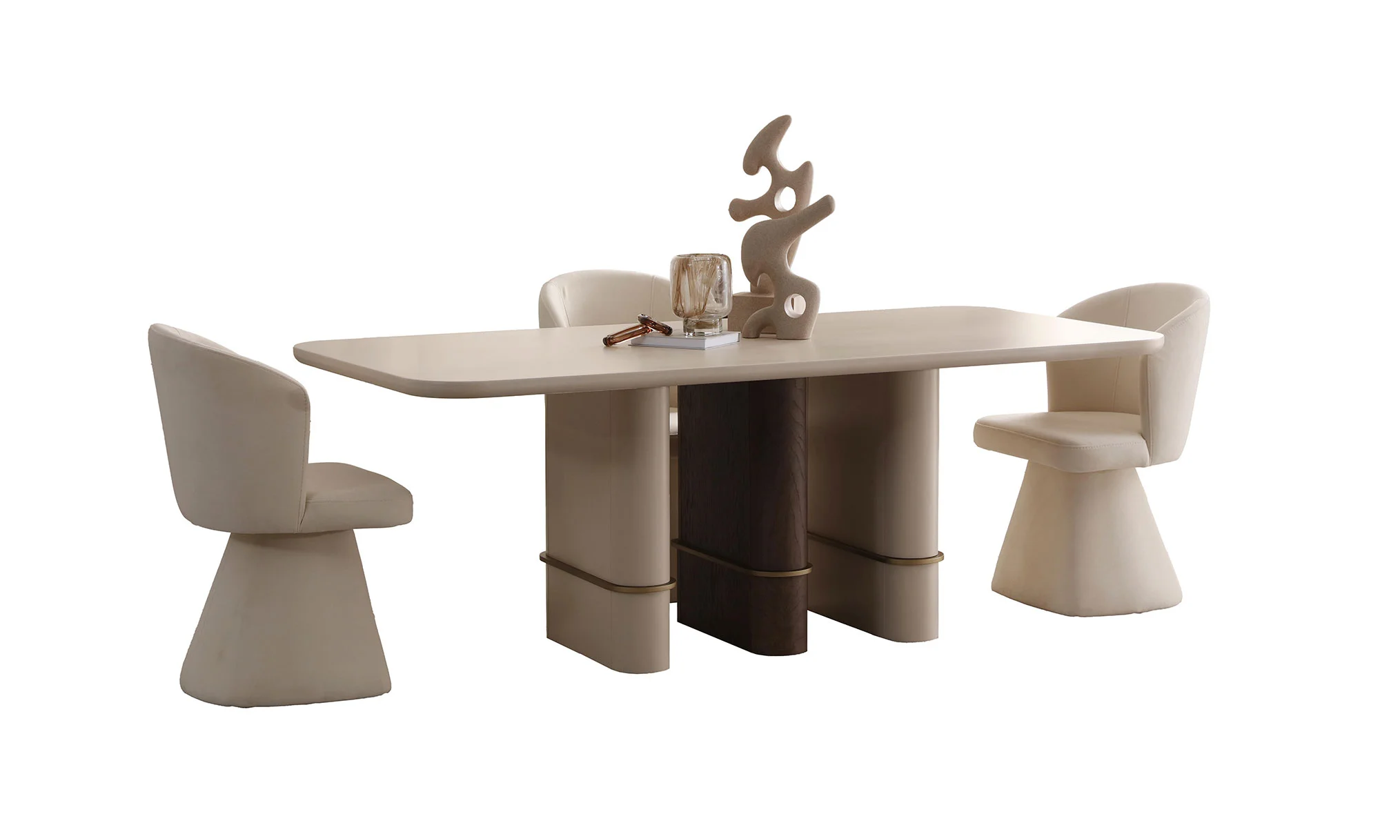 Luna Yemek Masası Takımı - Bej