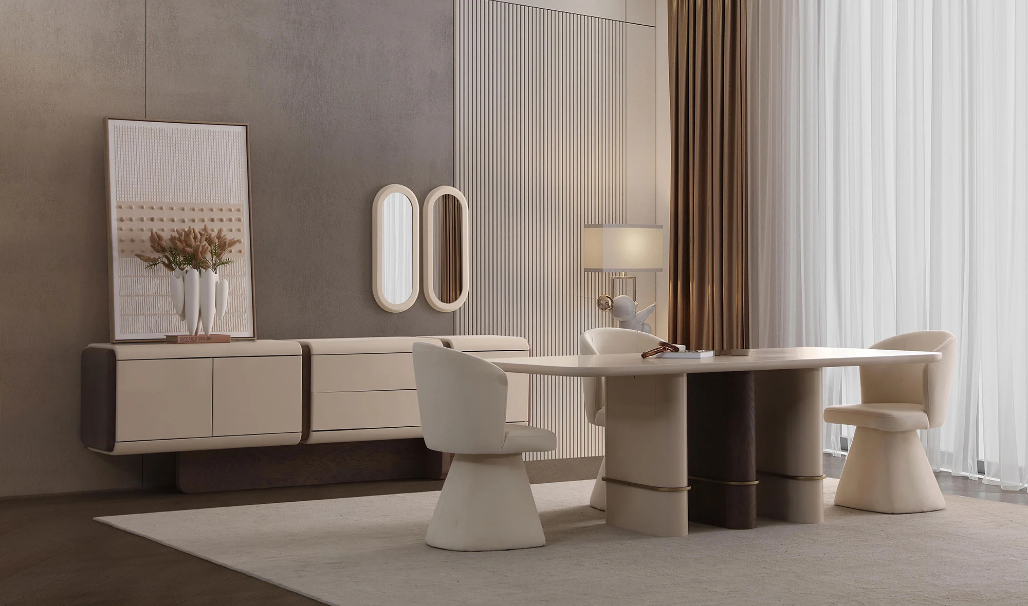 Luna Yemek Odası - Bej