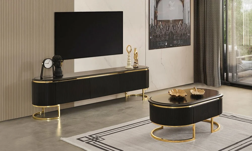 Lyon Siyah Modern Tv Ünitesi