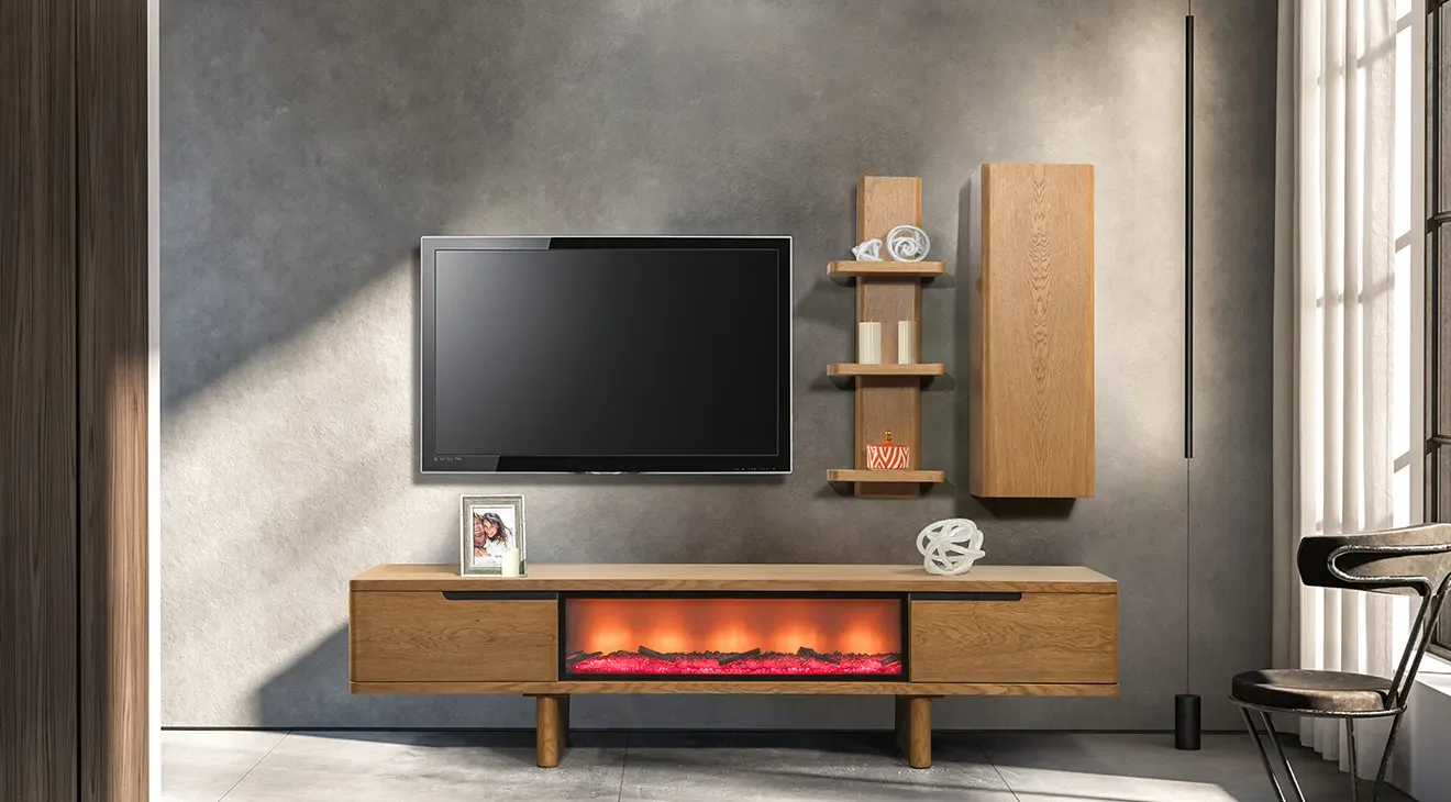 Maldiv Şömineli Tv Ünitesi