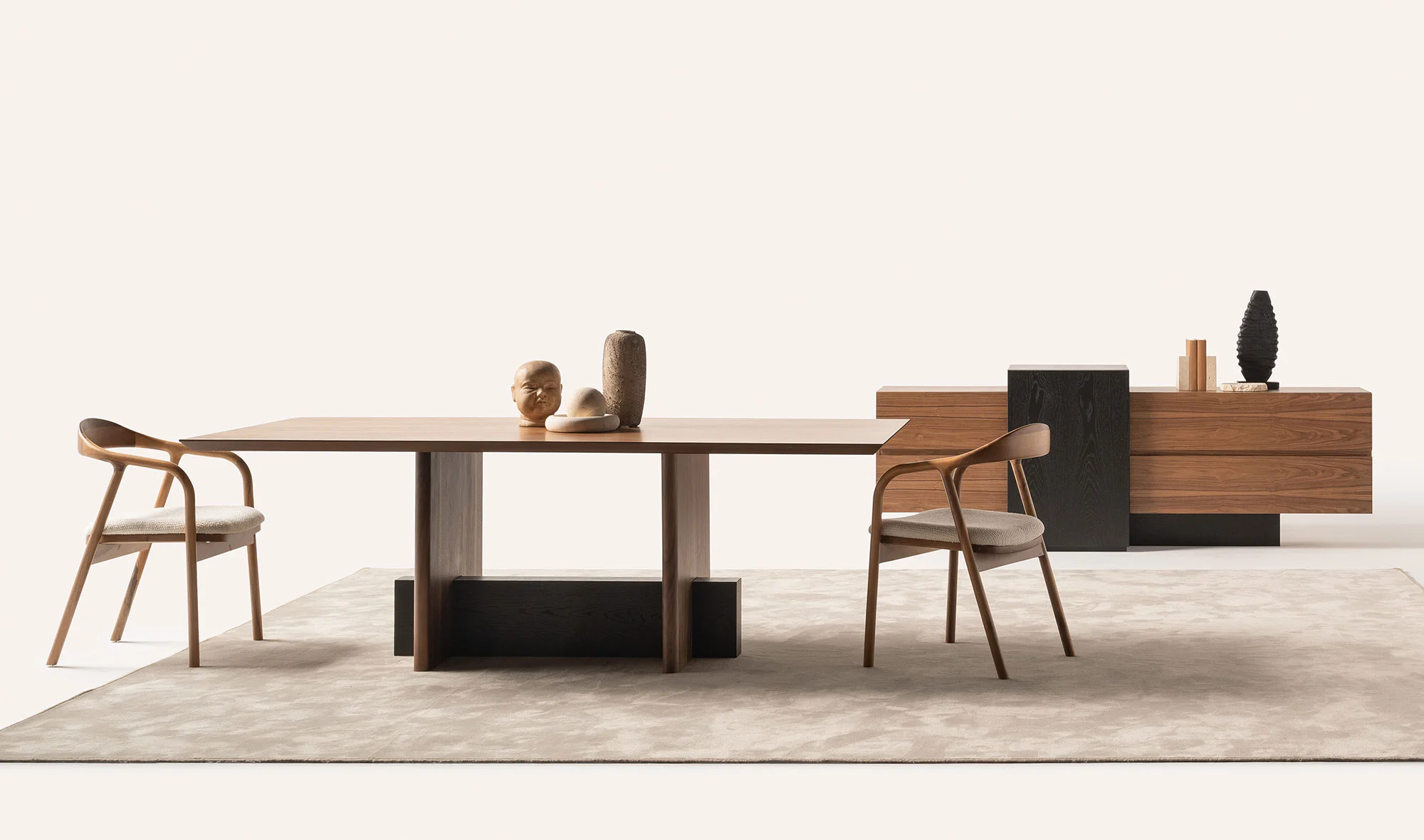 Konsol + Yemek masası + 6 sandalye