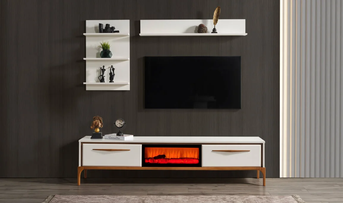 TV-Einheit mit Kamin Masal