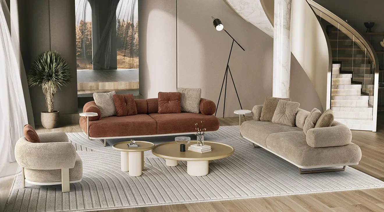 Maserati Metal Ayaklı Koltuk Takımı