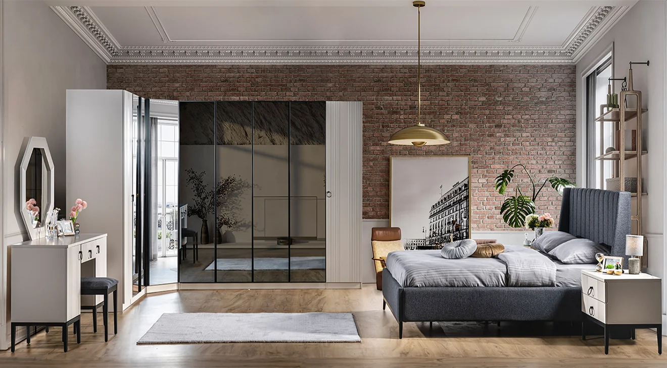 Mass Köşe Dolaplı Yatak Odası Takımı