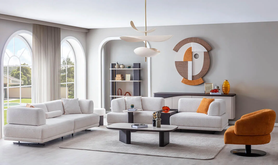 Matilda Schwarzes Sofa-Set