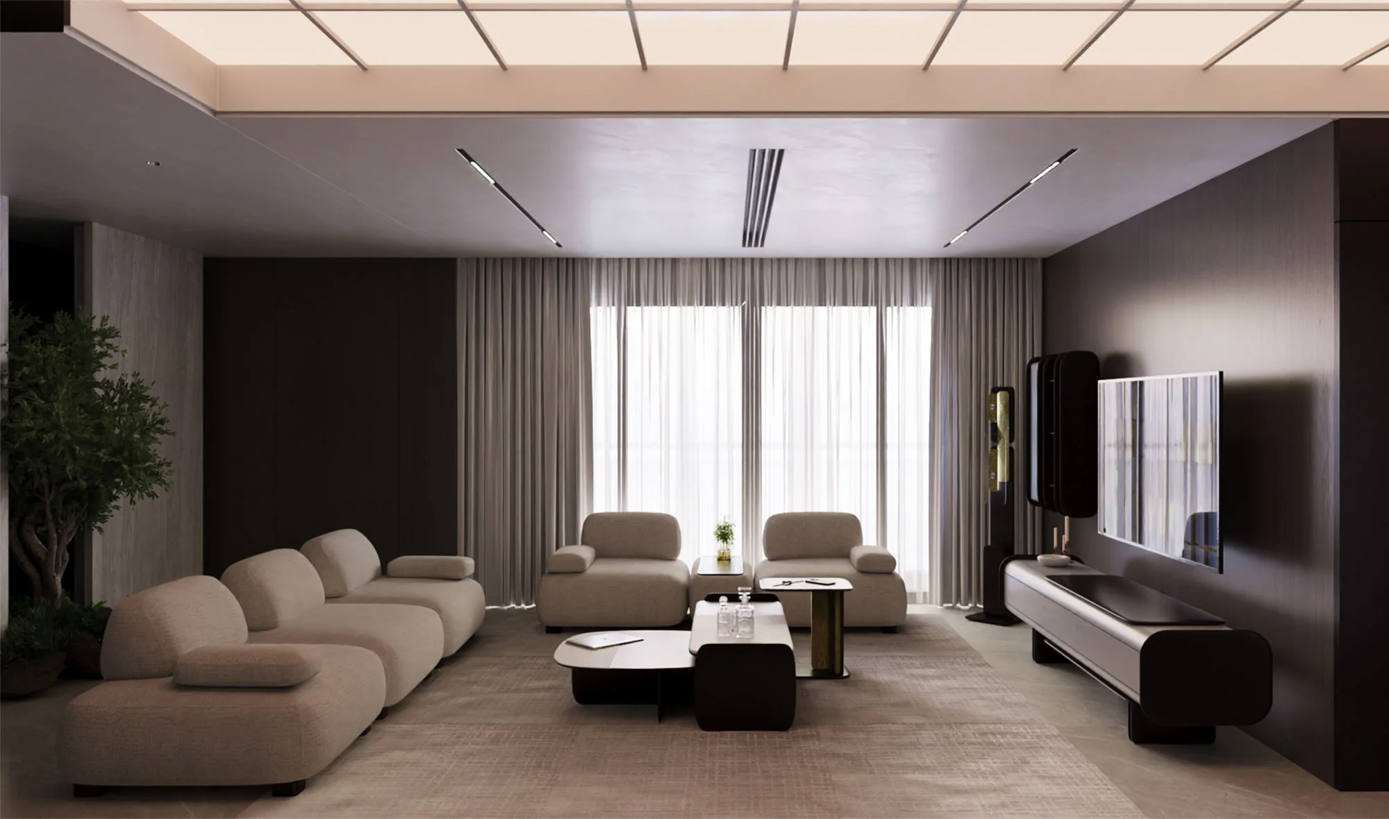 Dörtlü Koltuk + Üçlü Koltuk + Tekli Koltuk