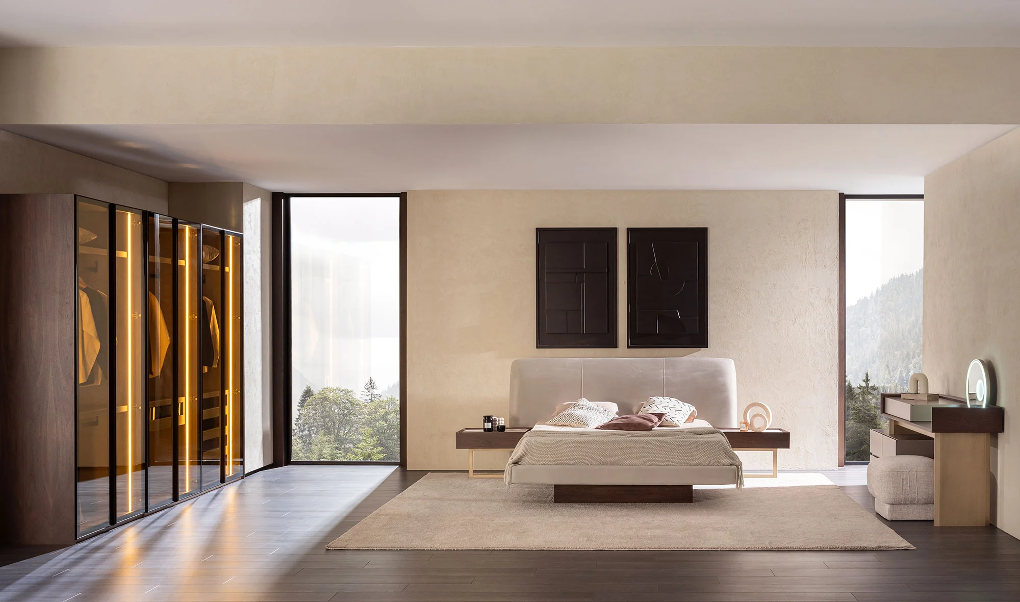 Gardrop + Karyola + Şifonyer + 2 Komodin