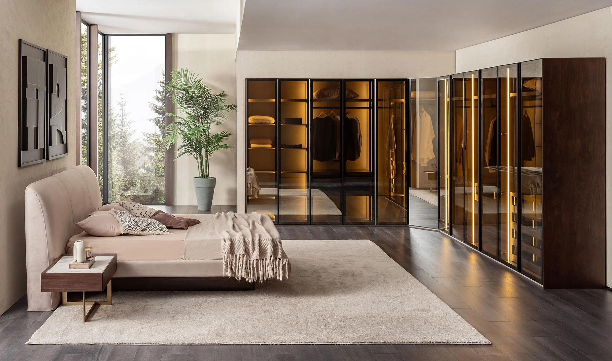 Köşe Dolap Takım + Karyola + Şifonyer + Komodin