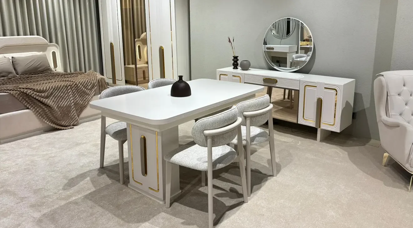 Milano Gold Yemek Odası Takımı