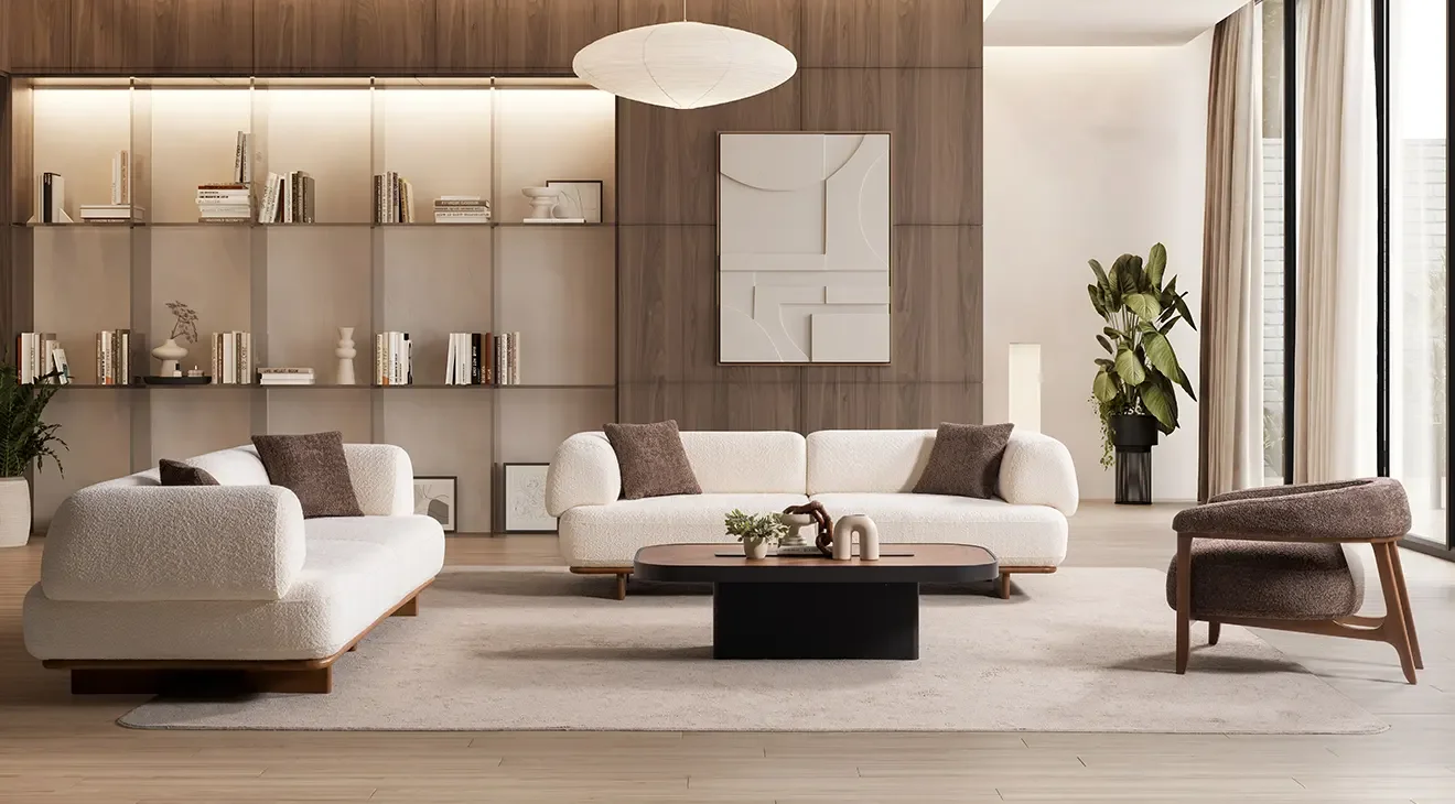 Milano Modern Ahşap Ayaklı Koltuk Takımı