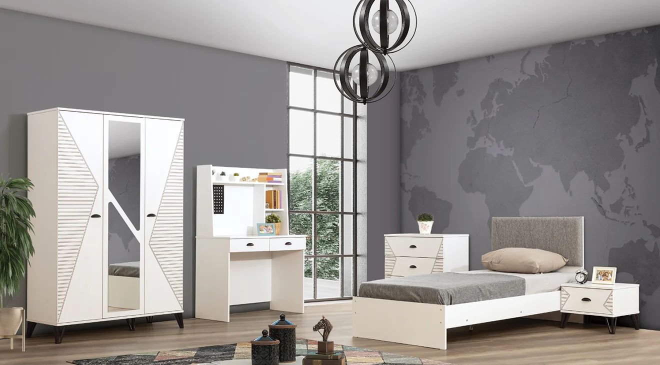 Milas 3 Kapaklı Genç Odası Takımı