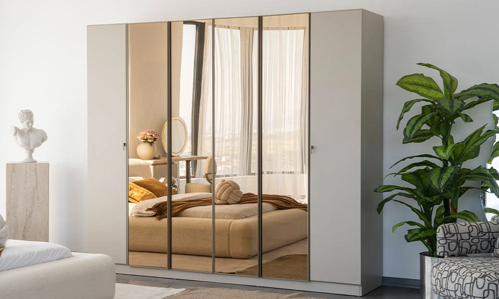 Mocha Modern 6 Kapaklı Gardırop